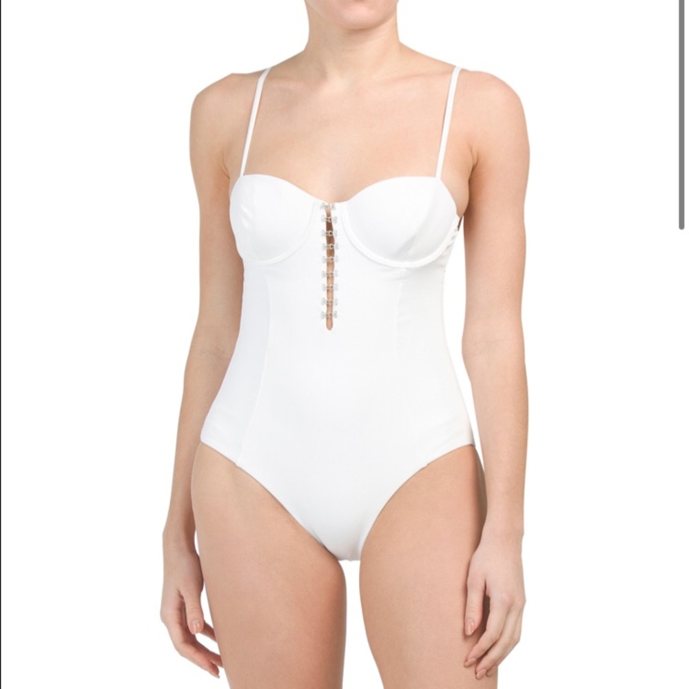 Onia Diana Ribbed One Piece Swimsuit